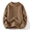 Męskie swetry mężczyźni Mężczyzny O dzianinowy Swater Swater Lose Kolor Sweter 2023 Autumn All-Match Casual Pullovers Korean Warm Tops M-3xl
