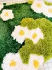 Matta tuftat gräs mossa mönster badrum matt mjuk fluffig område sovrum golv kudd matta dörrmatta snyggt estetik hemrum dekor 230824