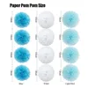 Decoratieve objecten beeldjes 19pcsSet Baby Meisje Jongen Douche Feestartikelen Hangend Papier Knutselen Bruiloft Verjaardag Decor Roze Blauw Geel Paars Gemengde Waaier Pompom 230824