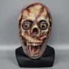 Party Masks Full Head Skull Ghost Mask Halloween Scary Skinless Skeleton Latex Mask Haunted House Tricky Prop 230824