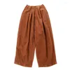 Men's Pants Men Casual Retro Harajuku Ins Fashion Trousers High Street Baggy Wide-leg All-match Corduroy Unisex Pantalones