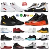 Jumpman 12 cherry 12s Playoffs Black Taxi Brilliant Orange University Gold Cherry Twist Gamma Blue Fiba Easter Og mens Sneakers uomo Scarpe da basket