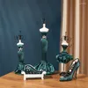 Jewelry Pouches Iron Model Stand Earrings Organizer Sofa Heels Ring Princess Dress Necklace Home Decor