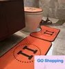 Factory Outlet Tappetini da bagno Tappetino copriwater stampato alla moda Tappeto per bagno di casa in flanella antiscivolo Set da 3 pezzi