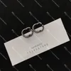 Twists Pendientes de plata con doble letra para mujer, elegantes pendientes de fiesta para mujer con caja de regalo