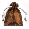 27*37 cm traditionell kinesisk broderdkvinnor Highheel Silk Shoe Bags Pouch Pouch Purse Drawstring Storage Bag