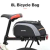 Panniers väskor 8l cykelväskor stor kapacitet vattentät cykelväska mountainbike sadel rack stammsäckar bagage cykelväska 230824