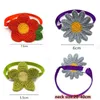 Cat Costumes 50pcs Sun Flower Style dog Bow ties Pet Dog Adjustable Puppy Collar Tie for Small Medium Bowties 230825