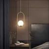 Xcluuhy Modern Kolye Işık Nordic Minimalist Asma Lamba Dekorasyon Cam Top Aydınlatma Oturma Yatak Odası Yemek Odası HKD230825
