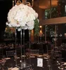 花瓶のアクリスタル花瓶クリアテーブルセンターピース結婚結婚式の装飾のための贅沢な花柄のコラム