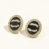 20 Style Diamond Earrings Luxury Brand أقراط مصممة المجوهرات Gold Plated Letters Action Earns Brand Women Women