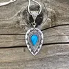 Pendant Necklaces Vintage Turquoise Water Drop Charm Necklace For Women Wedding Party Boho Jewelry Gift E903