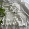 Kvinnors träningsdräkter söta estetiska sommarkläder Y2K Fairycore Chic Lace Trim Spaghetti Strap Camis Crop Tops Shorts 2000s Vintage Clothes