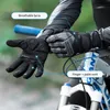 Fietshandschoenen ROCKBROS Fietshandschoenen Thermische herfst-winterhandschoenen Winddicht SBR Touchscreen Fietshandschoenen Lange vinger Schokbestendig Sporthandschoenen 230825