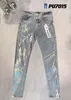 Ksubi Designer Jeans Purple Jean Uomo Rise Abbigliamento elastico Stretto Skinny Fashionq299665