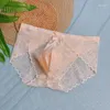 Sous-vêtements Sissy Convex Pouch Culotte Hommes Bow Dentelle Bikini Slip G-String Strings Sous-Vêtements Taille Basse Cock Bulge Gay