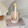 Simple Style Ceramic Candle Holder Decor Lliving Room Dining Table Tealight Candlestick Scented Candle Stand Desktop Ornament HKD230825