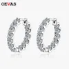 Ear Cuff OEVAS 100% 925 Sterling Silver Real 2.6ct Earring Hoops For Women Sparkling Wedding Party Luxury Fine Jewelry Gift 230824