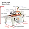 ZONESUN – scelleuse automatique de cartons, Machine d'étiquetage intégrée, scellage de colis Express, Machine d'emballage de produits ZS-FKC4650