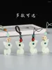 Keychains Luminous Deer Keychain All The Way Safe Automobile Hanging Ornament Mobile Phone Charm Key Chain Ornaments