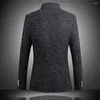 Men's Suits 2023 Mannen Blazers Solid Color Long Sleeve Stand Collar Cotton Single-breasted Casual Business Ropa Hombre Plus Size M-5XL