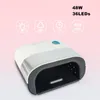 Nail Dryers Smart UV LED Lamp Nail Dryer 48W 36PCS LEDs Gel Polish Intelligent Auto Sensor Nails Equipment Quick-drying Nails Dryers 230824