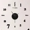 Bezkręgowe DIY Ściana Mute Clock 3D Mirror Ticker Decor Decor Ściana Mute Clock 12-godzinny Zegar ścienny z czasem 50x50cm HKD230825 HKD230825