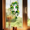 Faux Floral Greenery Acryl Fenster hängende Blätter künstliche hängende Sonnenfänger Weihnachtsgirlande Pflanzen Dekor Sommerhaus 230824