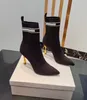 Bottes longues pointues de créateurs pour femmes, talons hauts tissés à la mode, jupe courte de mariage de 9,5 cm avec boîte 35-42