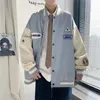 メンズフーディーカハキボンバージャケット秋の男性コート韓国ルーズパンクファッションビンテージカジュアルゴシックヒップホップハラジュクトップスボーイズ