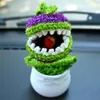 Decorative Flowers Hand-Crochet Artificial Pea/Sunflower/Cannibal Flower Potted Plant Cute Handmade Gift Idea Home Decor/Tabletop Display
