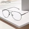 Sunglasses Frames ZENOTTIC Ultralight Pure Pilot Glasses Frame Women Men CR-39 Clear Lens Optical Myopia Prescription Eyeglasses Frames 230824