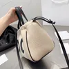 Canvas Shopping Bag Handbag Casual Shoulder Bags stor kapacitet Rese Tote Purse Magnetic Buckle avtagbar läderrem Interiörens dragkedja Fickkors Kropp Plånbok