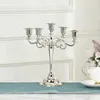 Bougeoirs plaqués en métal à 3/5 bras candélabres rétro style européen simple chandelier romantique pilier pièce maîtresse de fête de mariage HKD230825