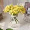 Fleurs décoratives 42 têtes bouquet fleur en plastique artificielle à la main fausse plante gypsophile florale pour la fête de mariage maison salon table