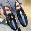 Jurk Schoenen Zwarte Mannen Loafers Schoenen Patroon Mannen Jurk Sheos Ronde Neus Bruiloft Mannen Schoenen Zapatos De Vestir Hombre 230824