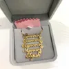 Collane con ciondolo Cuore personalizzato con 5 nomi Gioielli di famiglia Acciaio inossidabile Rosa Lettera personalizzata Targhetta Collana Regali mamma 230825