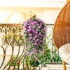 Decorative Flowers 2 Pack Artificial Hanging Fake Plants Orchid Flower Bouquet For Wall Home Room Garden Wedding Indoor Outdoor Decoration