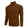 Camisolas masculinas de gola alta outono inverno rollneck quente malha manter homens jumper para pull homme