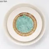 Plates Ceramic Dinner Plate Restaurant Creative Vertical Pattern Steak Dessert Snack Pasta Circular Tableware