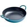 Pans Cast Iron Enamel Frying Pan Evenly Heated Utensils For Kitchen Multifunctional Pancake Thickened Pot Bottom Cooking Pots