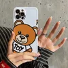 Cas de téléphone de concepteur Fashion Bear Print MOS Phonecase Marque de luxe Couverture antichoc Shell Nouveau cas pour iPhone 14 13 Pro Max 12 11 XS XR 8P 7