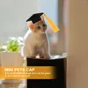 Vêtements pour chiens Saison de remise des diplômes Mini Accessoires pour animaux de compagnie Bachelor Hamster Costume Chapeau Casquette Cadeau
