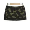 American Ins Skirts Summer Girl Sexy Low Waist Camouflage Skirt Female Slim Fit Bag Anti Revealing Short A Line