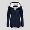 Chandails pour hommes Femmes Manteau d'hiver Chaud Solide Peluche Épaissie Longue Veste Randonnée en plein air À capuche Casual Coupe-vent Parka Pardessus