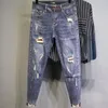 Dżinsy męskie dżinsy dla mężczyzn Harem Low Rise Grunge Y2K Denim Męs Mens Cowboy Pants But Cut Oryginalne umyte xs miękkie proste luźne spodnie 230825