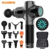 Massage Gun RLESMEN 12 Heads High Frequency Muscle Relaxation Electric Massager With Portable Bag Therapy For Fitness Men 230824