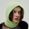 Lenços 2023 de alta qualidade lã mulheres chapéu de malha balaclava boné outono inverno chapéus coreano designer quente cachecol snood colar bonnet 230825