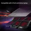 Coolcold Gaming RGB Laptop Cooler 12-17 Polegada Tela Led Laptop Cooler Pad Notebook Cooler Stand Com Seis Ventiladores E 2 Portas USB HKD230824