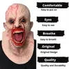 Party Masks Halloween Zombie Mask Props Grudge Ghost Hedging Zombie Mask Realistic Masquerade Headgear Open Mouth Ghost Scary Horror Party 230824